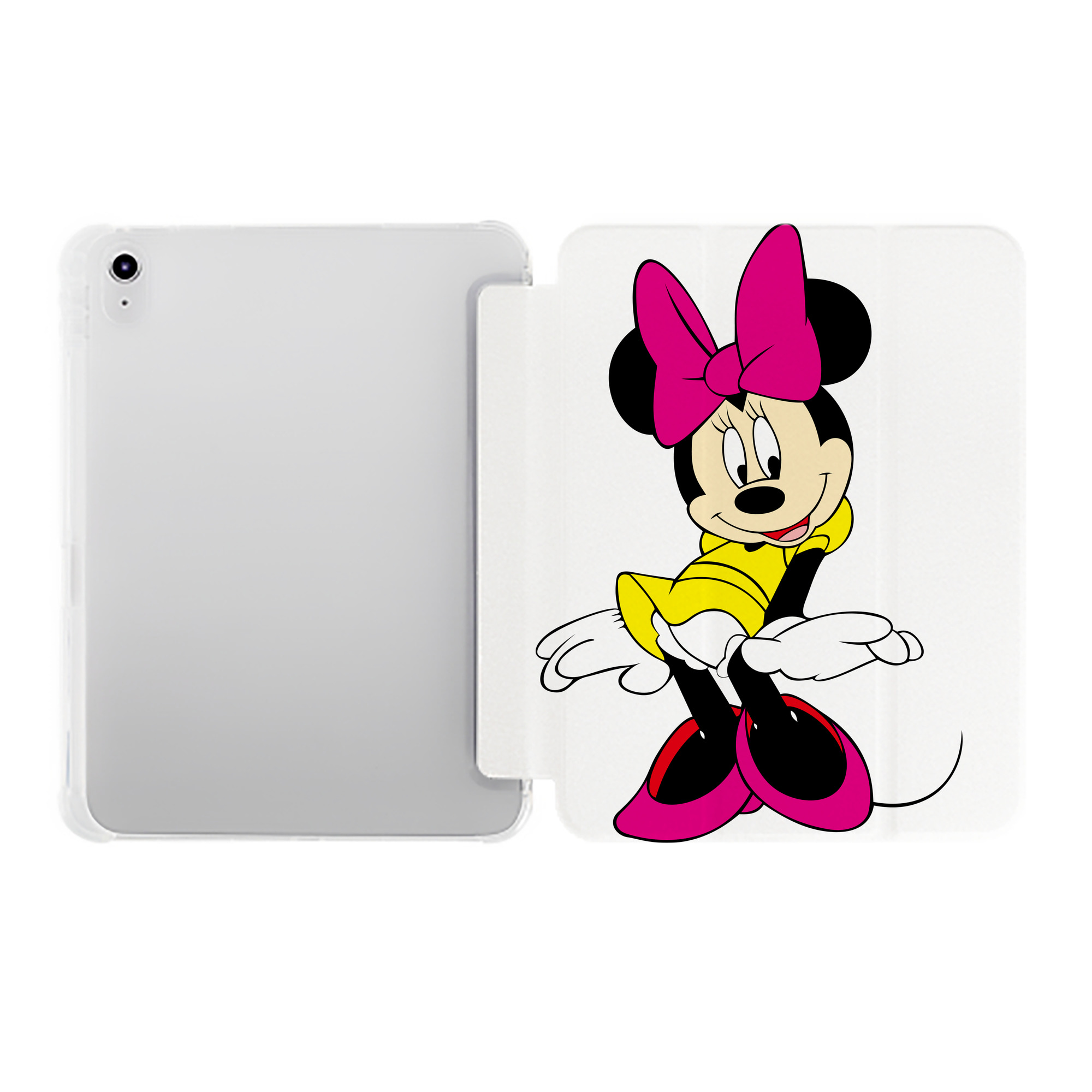 （画像用） ミッキーマウス Mickey Mouse IPad ケース ペン収納付き 三つ折りスタンド PUレザー×シリコン 対応機種9.5/10.5/10.9インチ